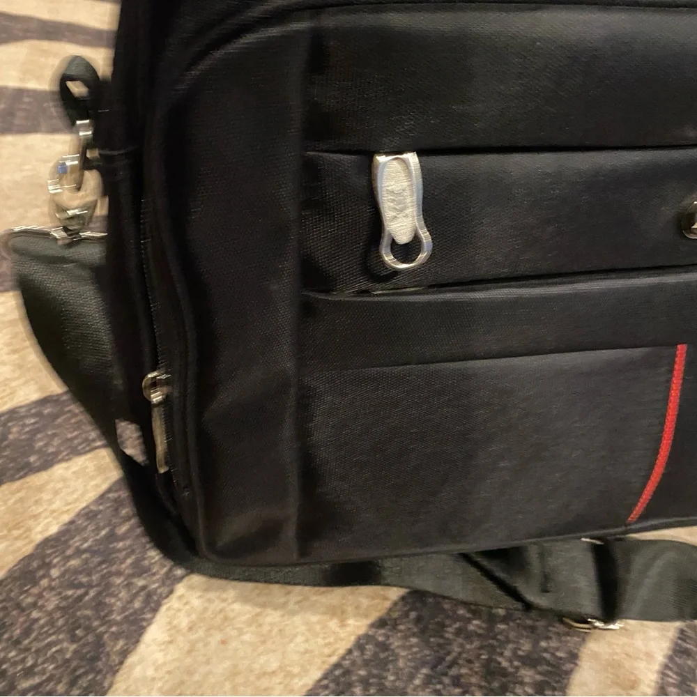 Bag, Laptop Black with Red Accent